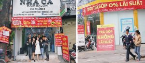 băng zôn quảng cáo sản phẩm với màu sắc bắt mắt